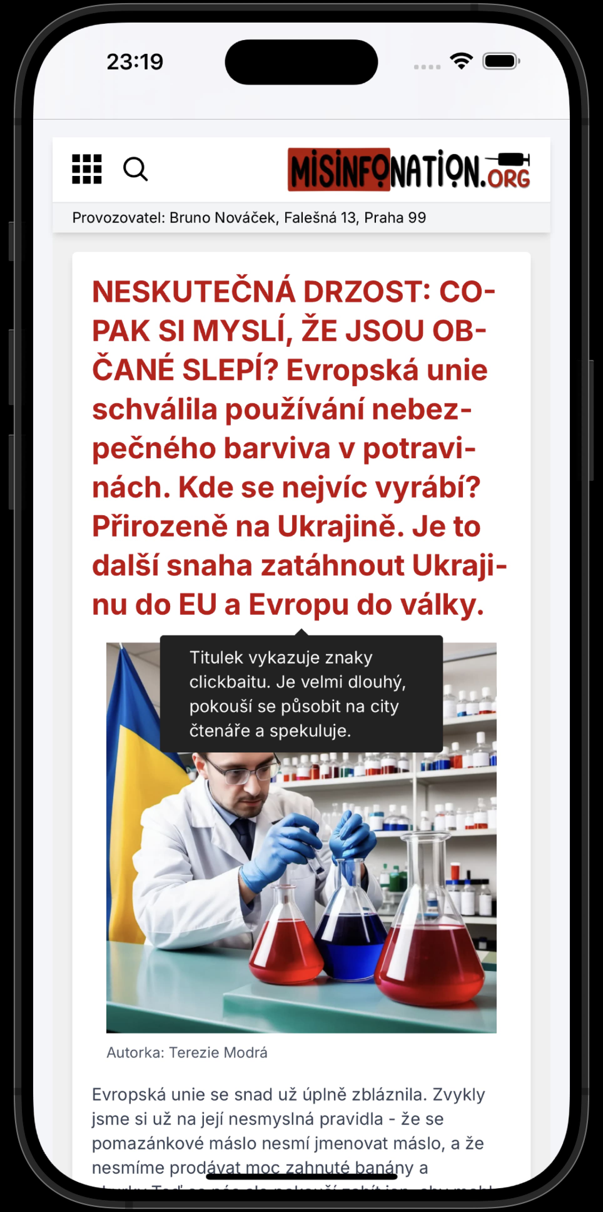 Náhled lekce Rozpoznání dezinformačních technik